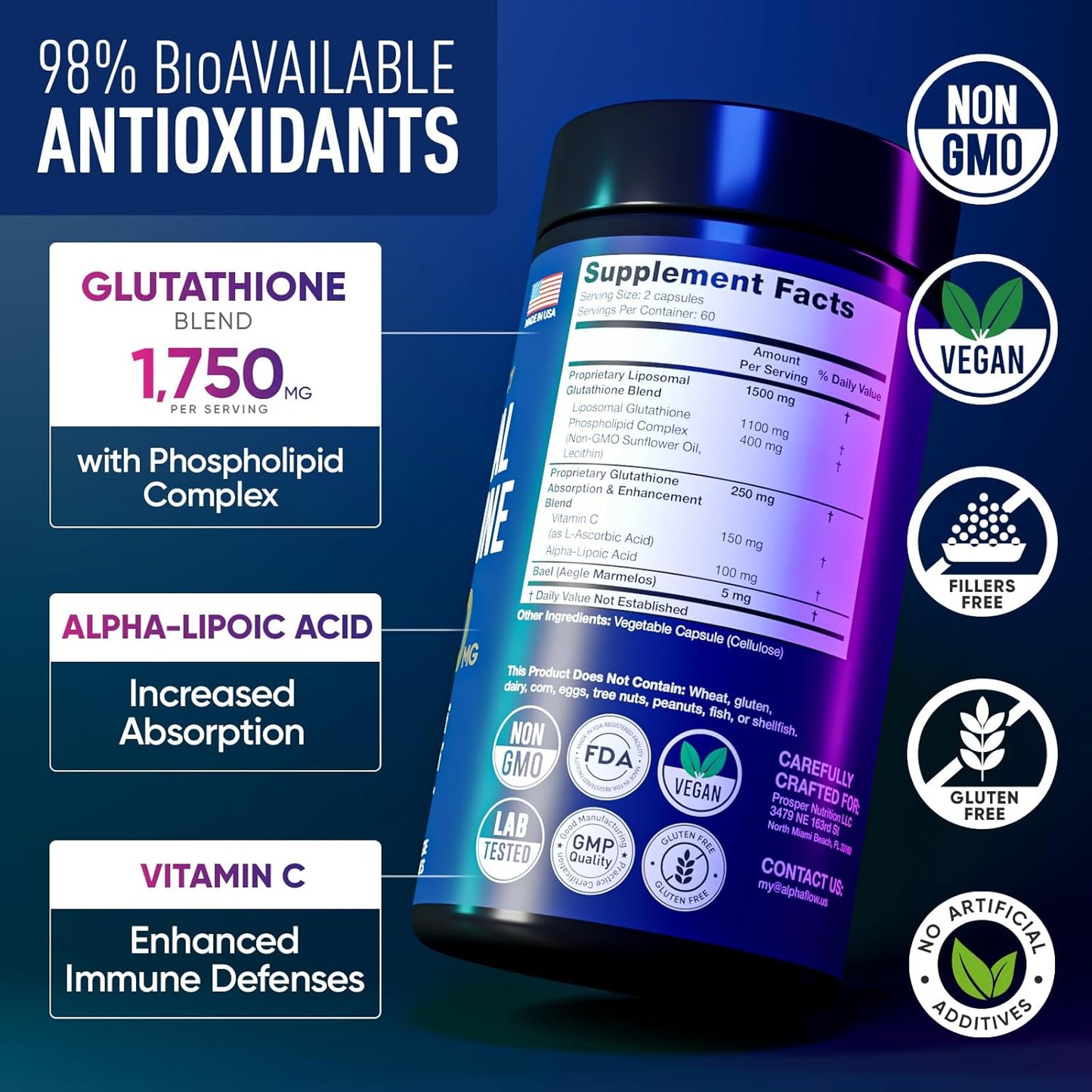 Liposomal Glutathione Supplement 1750mg Formula™